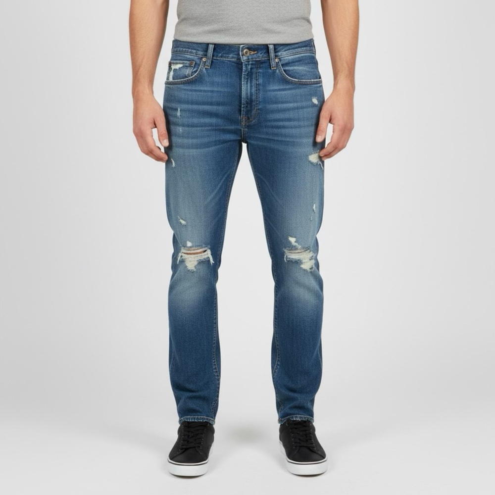 Vintage‎ Levi's Men's 511 Slim Fit Blue Jeans Distressed Pants Cotton W34 L30